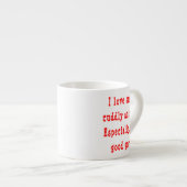 Ich Liebe von kleinen, knuddeligen Tieren in einem Espressotasse (Vorderseite Rechts)