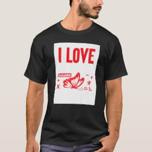 Ich Liebe von Mathe und Schmetterlingen T-Shirt