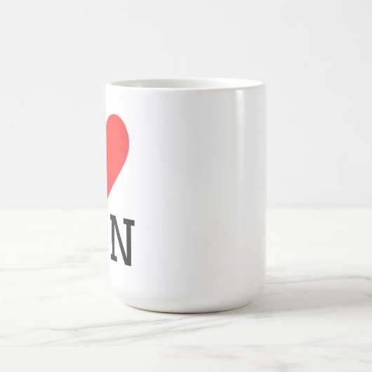 Ich liebe Waffe Kaffeetasse (Mittel)