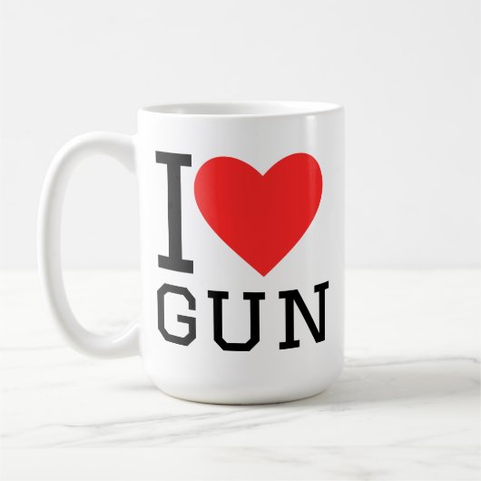 Ich liebe Waffe Kaffeetasse (Links)