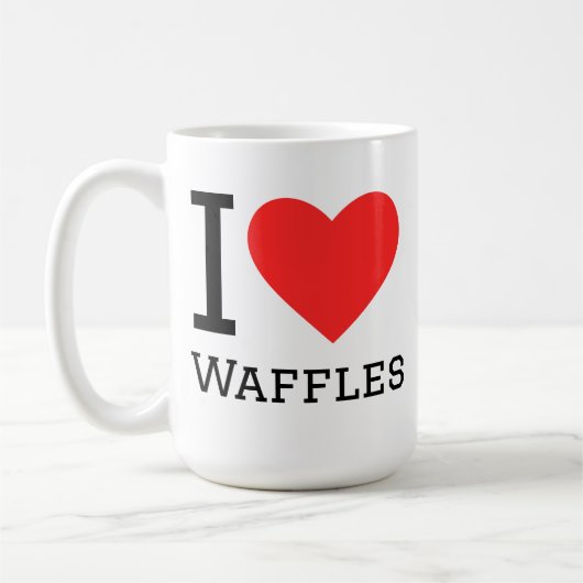 Ich liebe Waffeln Kaffeetasse (Links)