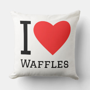 Ich liebe Waffeln Kissen