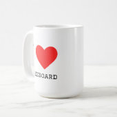 Ich liebe Wakeboard Kaffeetasse (Vorderseite Links)