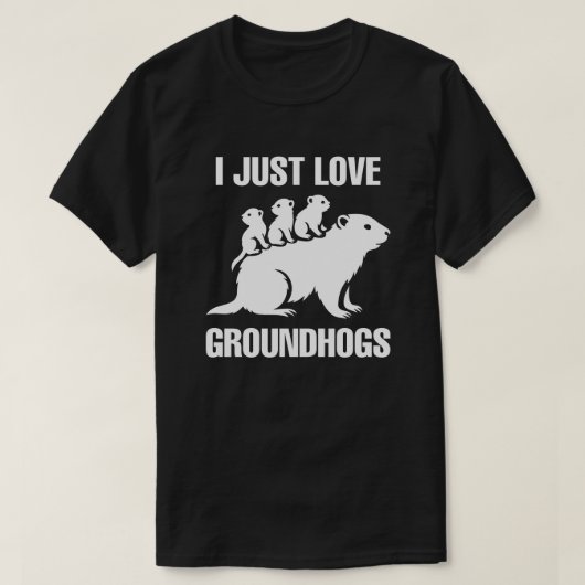 Ich liebe Waldmurmeltiere T-Shirt (Design vorne)