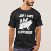 Ich liebe Waldmurmeltiere T-Shirt (Vorderseite)