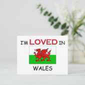 Ich liebe WALES Postkarte (Stehend Vorderseite)
