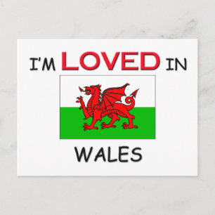 Ich liebe WALES Postkarte