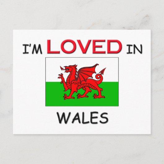 Ich liebe WALES Postkarte (Vorderseite)