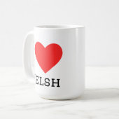 Ich liebe Walisisch Kaffeetasse (Vorderseite Links)