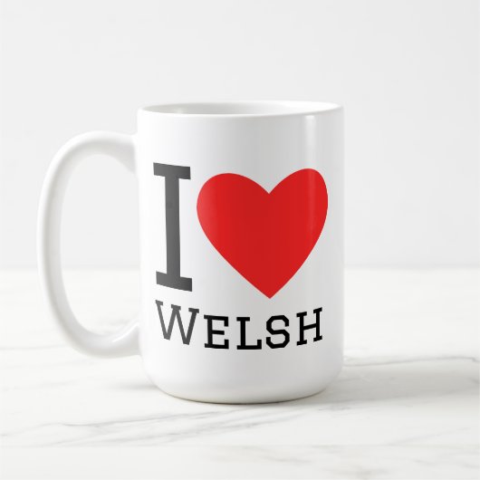 Ich liebe Walisisch Kaffeetasse (Links)