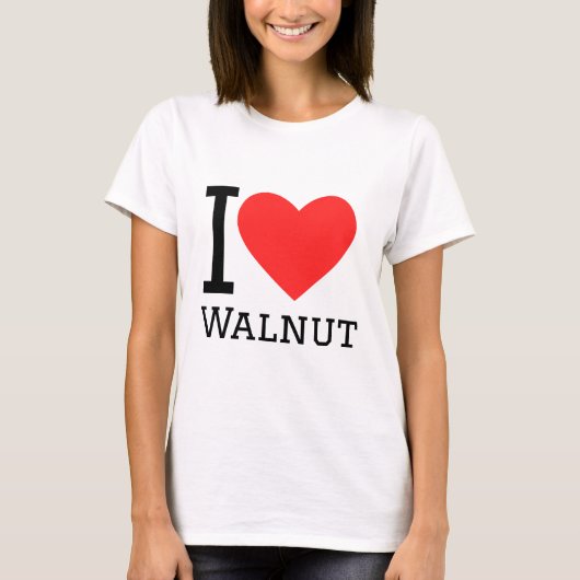 Ich Liebe Walnuss T-Shirt (Vorderseite)