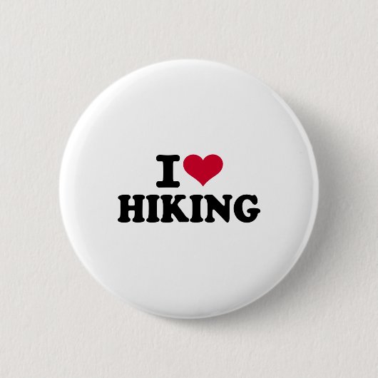 Ich liebe Wandern 1 Button (Vorderseite)