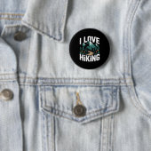 Ich liebe Wandern Bergpfad Wald Button (Beispiel)