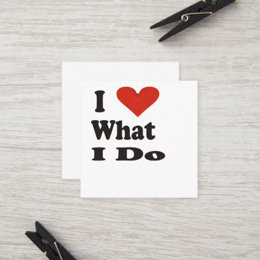 Ich Liebe, was ich tue Empfehlungskarte (Vorderseite/Rückseite Beispiel)