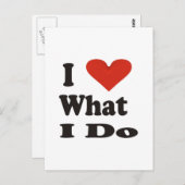 Ich Liebe, was ich tue Postkarte (Vorne/Hinten)