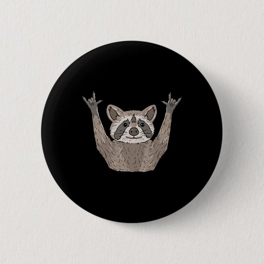 Ich liebe Waschbär Gebärdensprache Gebärde Gehörlo Button (Vorderseite)