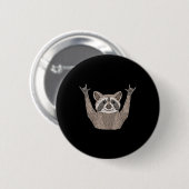 Ich liebe Waschbär Gebärdensprache Gebärde Gehörlo Button (Vorne & Hinten)