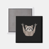 Ich liebe Waschbär Gebärdensprache Handgeste Gehör Magnet (Vorderseite/Rückseite)