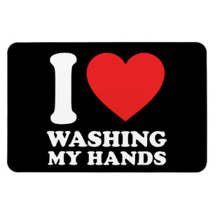 Ich Liebe wasche mir die Hände Magnet