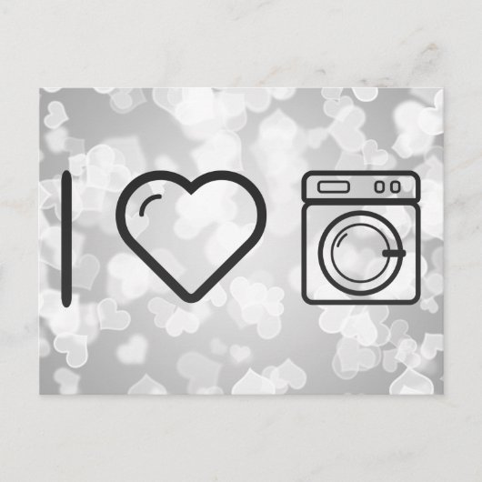 Ich Liebe waschen Postkarte (Vorderseite)