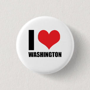 Ich liebe Washington Button
