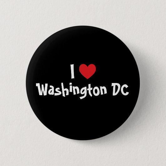 Ich liebe Washington DC Button (Vorderseite)