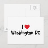 Ich liebe Washington DC Postkarte (Vorne/Hinten)