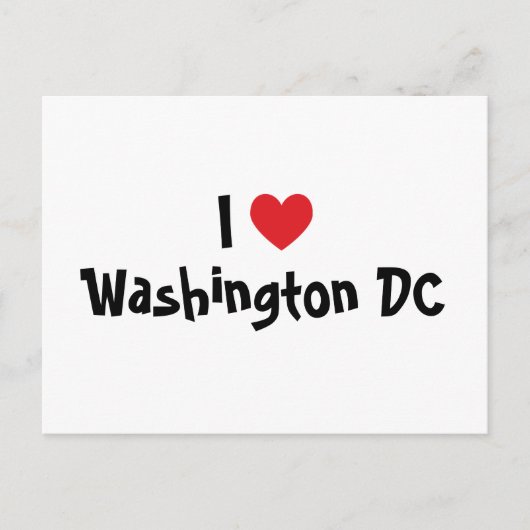 Ich liebe Washington DC Postkarte (Vorderseite)