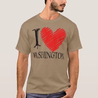 Ich liebe Washington Washington Liebt Washington M T-Shirt