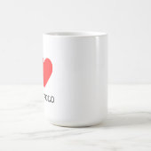 Ich liebe Wasserball Kaffeetasse (Mittel)