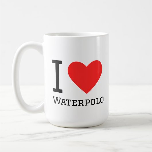 Ich liebe Wasserball Kaffeetasse (Links)