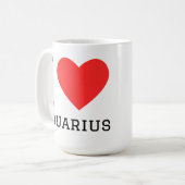 Ich liebe Wassermann Kaffeetasse (Vorderseite Links)