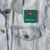 "Ich liebe Webinare" Dunkelgrüner Button (Beispiel)