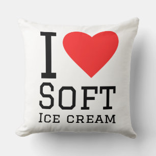Ich liebe weiches Eis Kissen