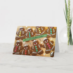 Ich liebe Weihnachtskekse - Bunter Lebkuchen Karte