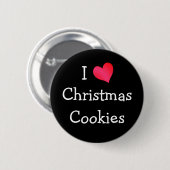 Ich Liebe Weihnachtskekse Button (Vorne & Hinten)