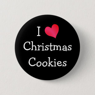 Ich Liebe Weihnachtskekse Button