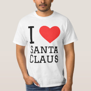 Ich liebe Weihnachtsmann-Aufkleber T-Shirt