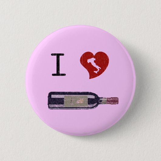 Ich liebe Wein Button (Vorderseite)