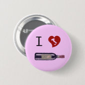 Ich liebe Wein Button (Vorne & Hinten)