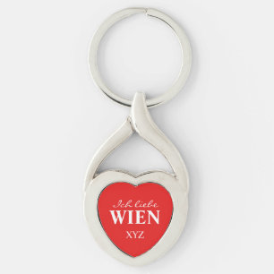 Ich Liebe Wein custom monogram Schlüsselkette Schlüsselanhänger
