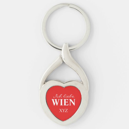 Ich Liebe Wein custom monogram Schlüsselkette Schlüsselanhänger (Vorderseite)