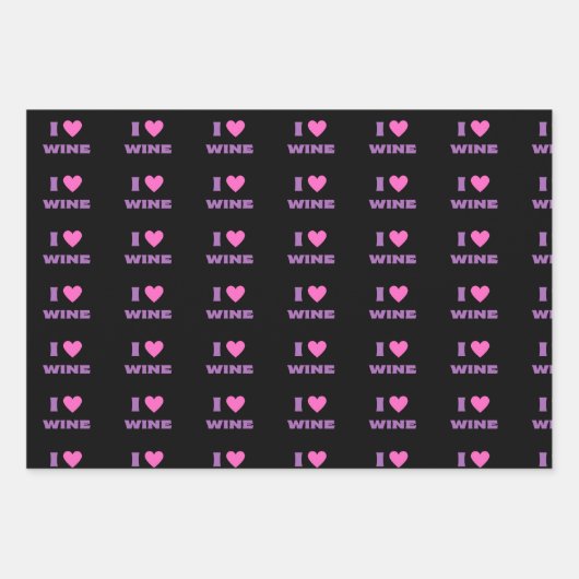 Ich Liebe Wein, Liebe Wein Geschenkpapier Set (Vorderseite 2)
