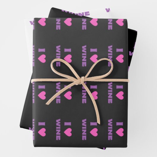 Ich Liebe Wein, Liebe Wein Geschenkpapier Set (Beispiel)