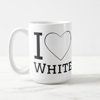 Ich liebe Weiß Kaffeetasse