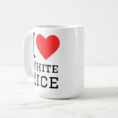 Ich liebe weißen Reis Kaffeetasse (Vorderseite Links)