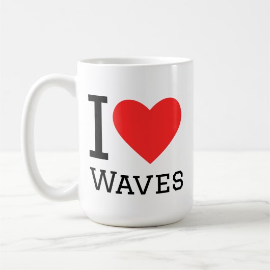 Ich liebe Wellen Kaffeetasse (Links)