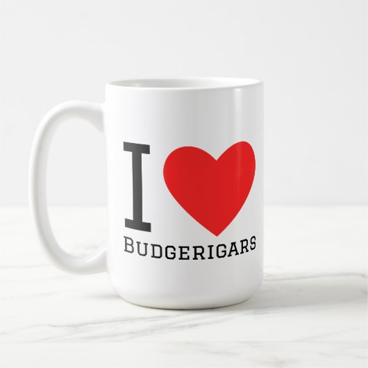 Ich liebe Wellensittiche Kaffeetasse (Links)