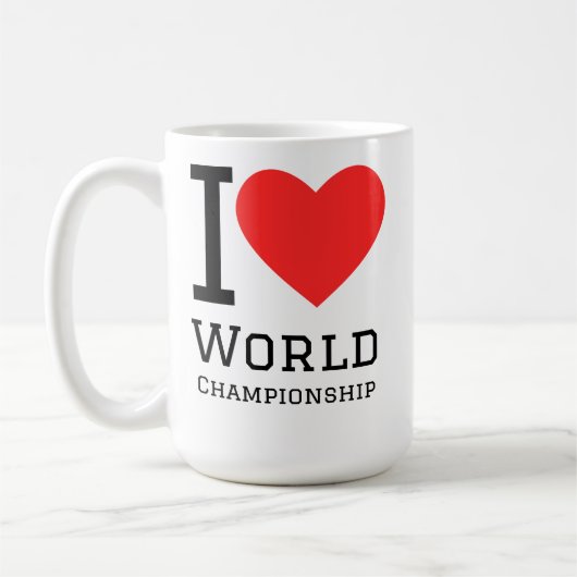 Ich liebe Weltmeisterschaften Kaffeetasse (Links)