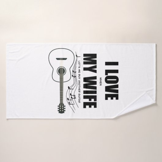 Ich Liebe, wenn meine Ehefrau mir eine andere Gita Badhandtuch Set (Badehandtuch)